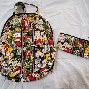 Vera Bradley mini backpack and zipper pouch